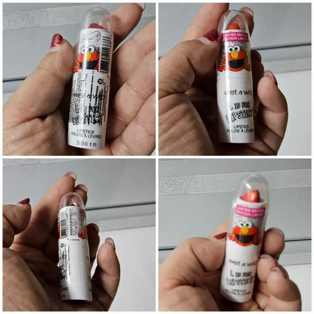 Wet n Wild Sesame Street Makeup Set OS Multi Brush Set‎ Lip Gloss Lipstick NEW